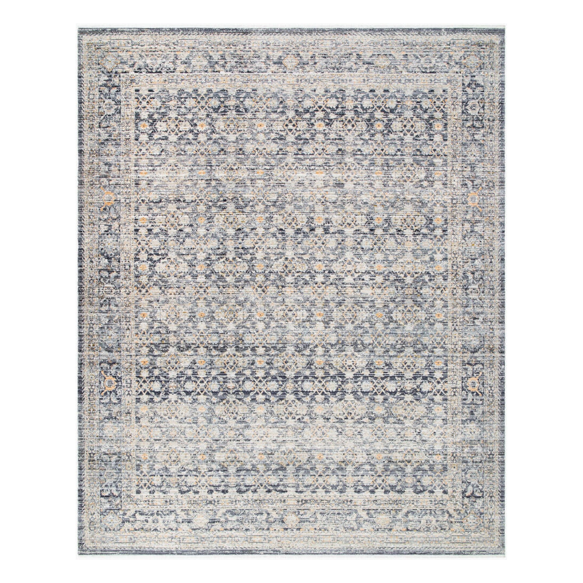 Margaret Black/Taupe Machine Woven Rug BOMG-2308 - 5'3" x 7'10"