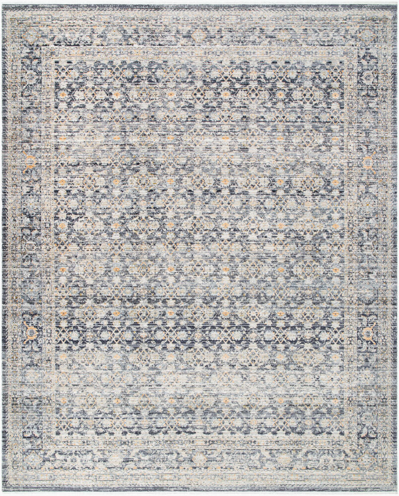 Margaret Black/Taupe Machine Woven Rug BOMG-2308 - 5'3" x 7'10"