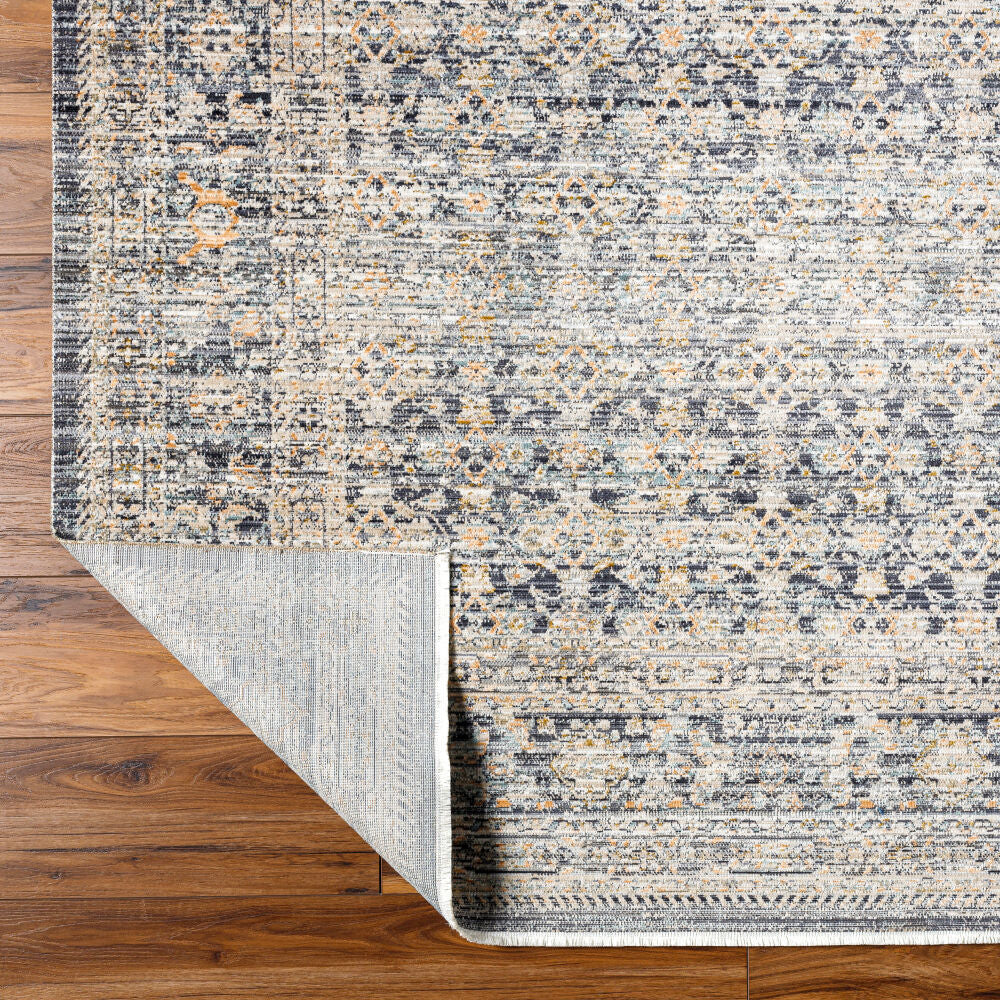 Margaret Black/Taupe Machine Woven Rug BOMG-2308 - fold