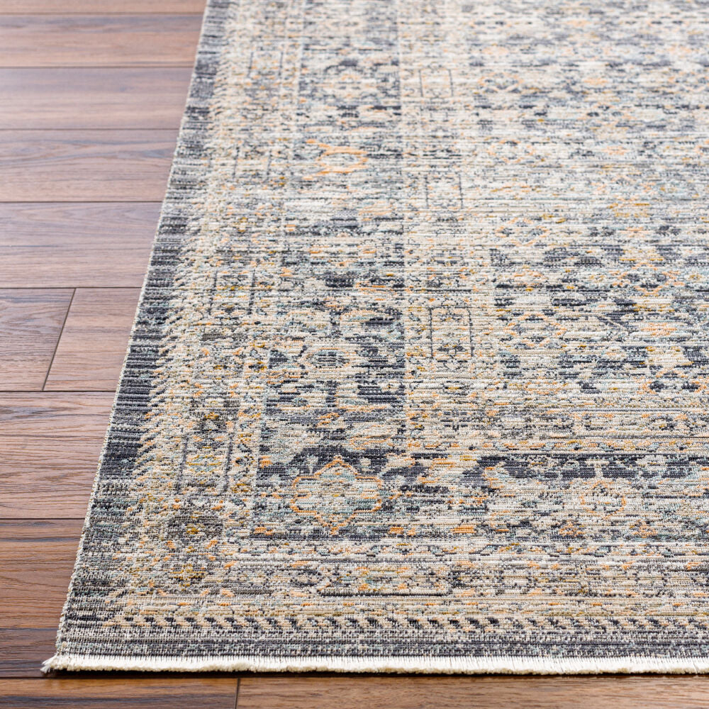 Margaret Black/Taupe Machine Woven Rug BOMG-2308 - front