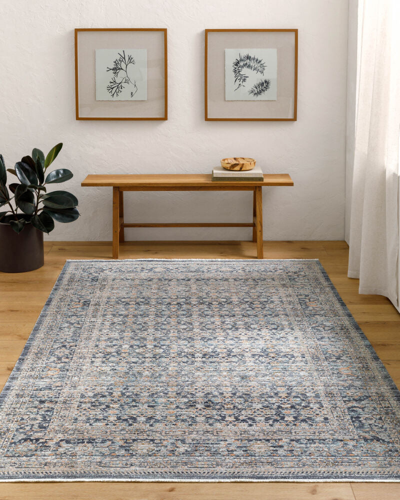 Margaret Black/Taupe Machine Woven Rug BOMG-2308 - roomscene