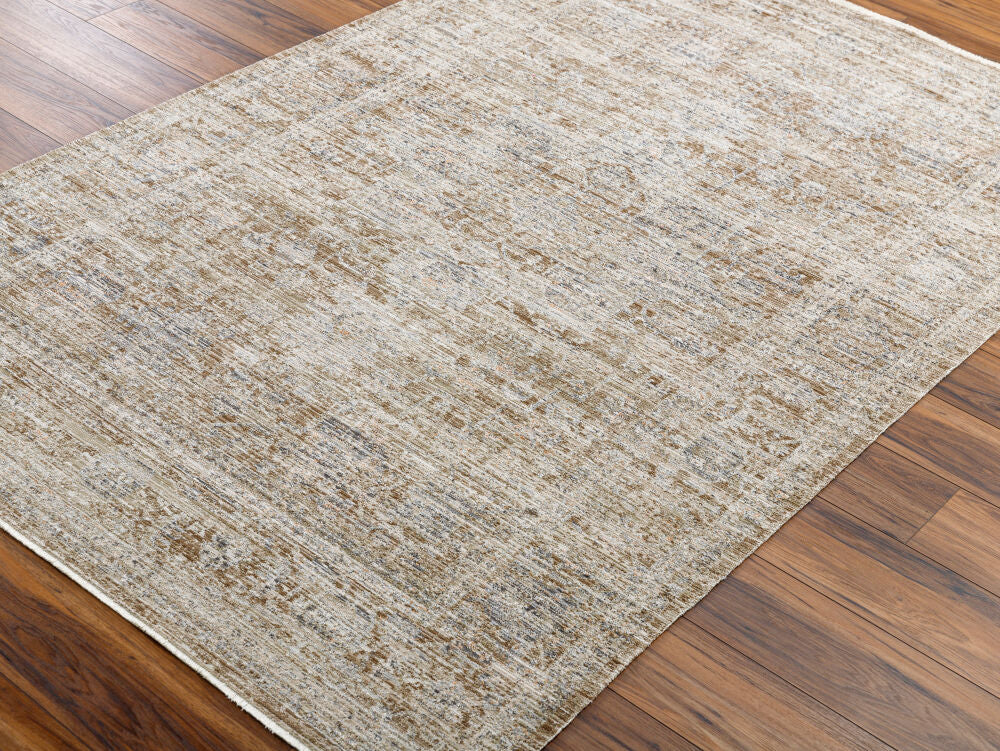 Margaret Brown/Taupe Machine Woven Rug BOMG-2310 - corner