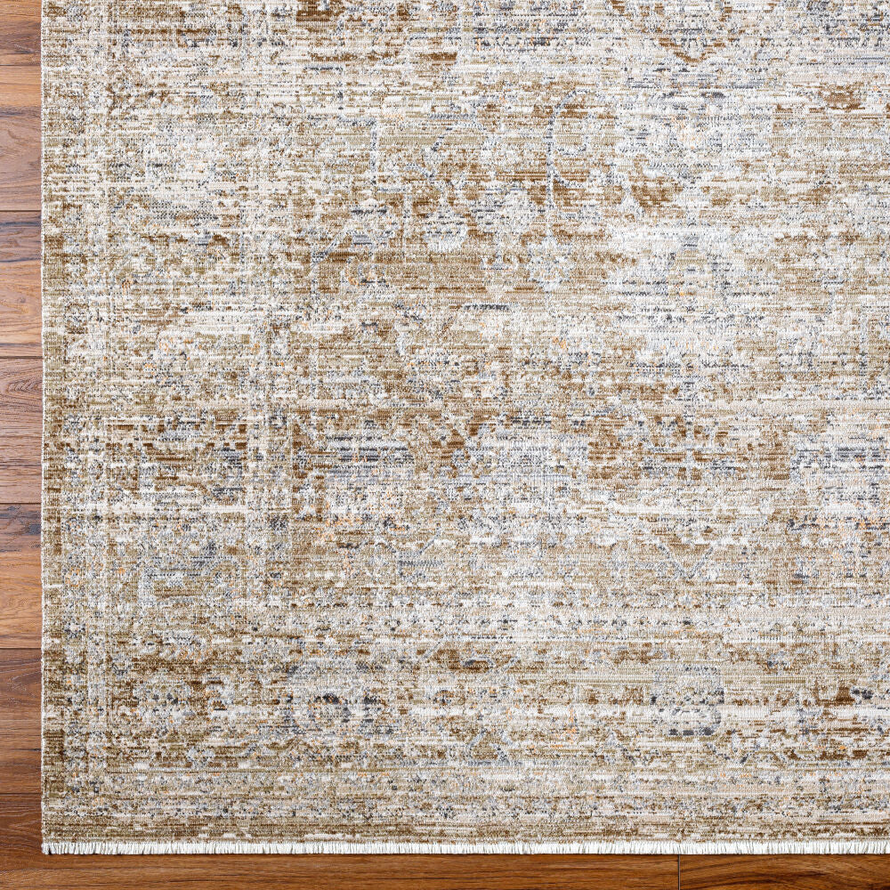 Margaret Brown/Taupe Machine Woven Rug BOMG-2310 - overhead