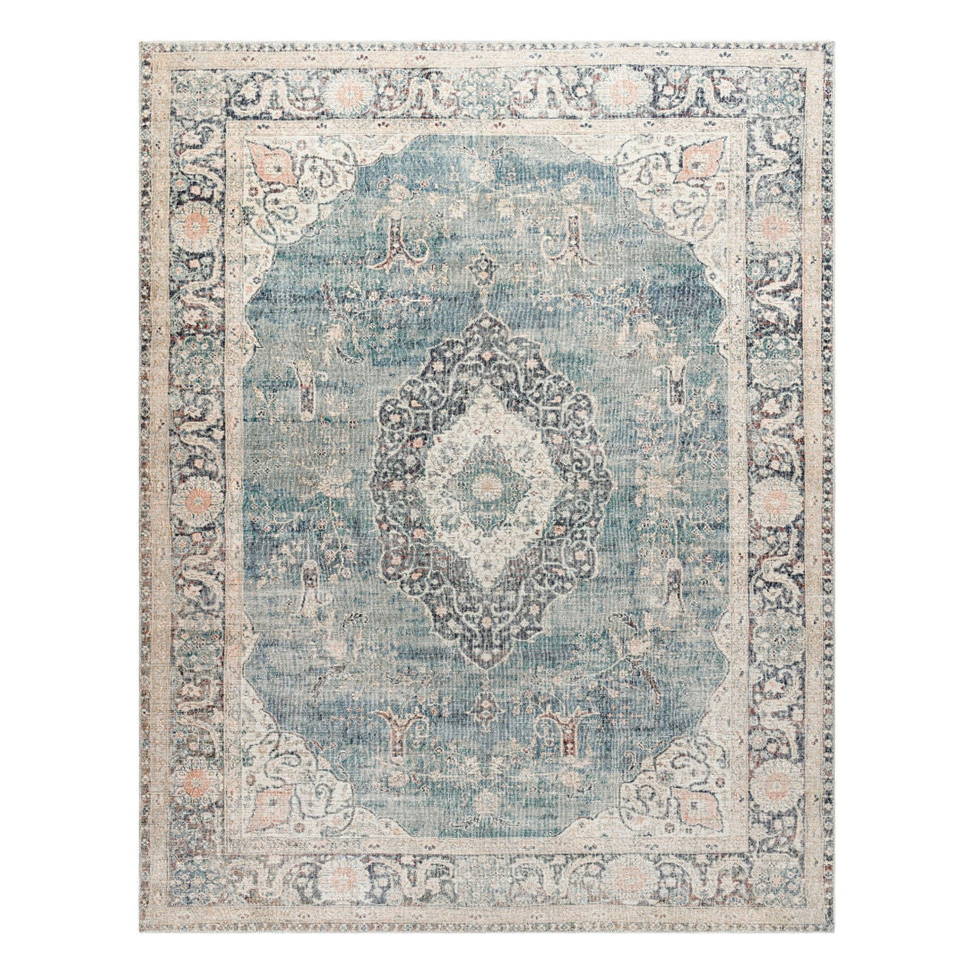 Marlene Blue/Light Sage Machine Woven Rug - 9'11" x 14'