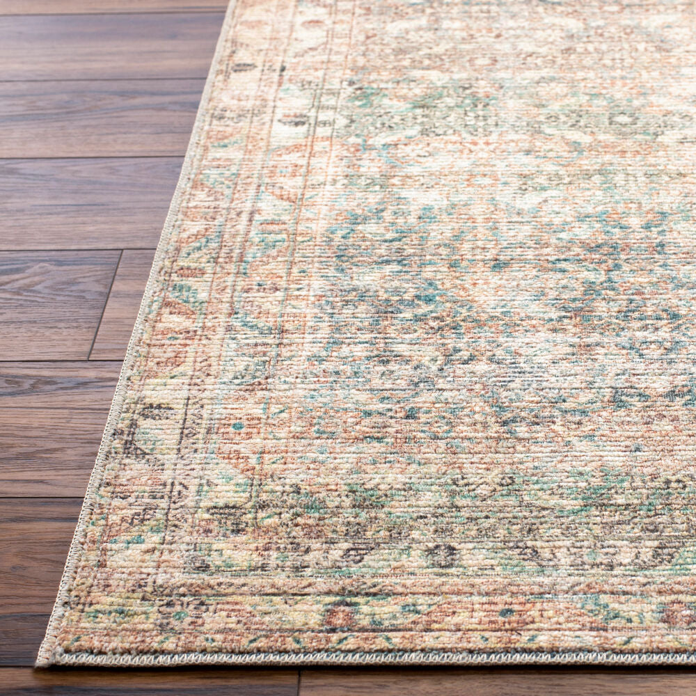 Marlene Emerald/Seafoam Machine Woven Rug BOMN-2302 - front