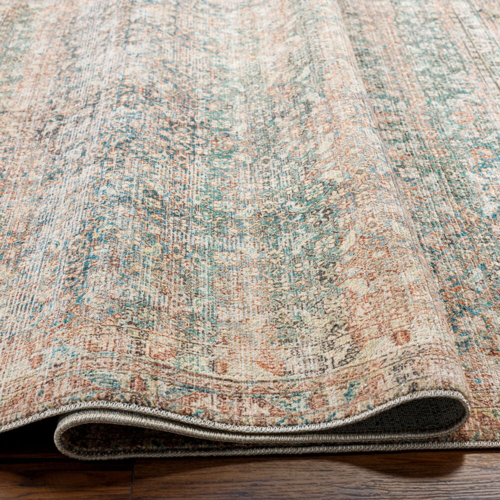 Marlene Emerald/Seafoam Machine Woven Rug BOMN-2302 - texture