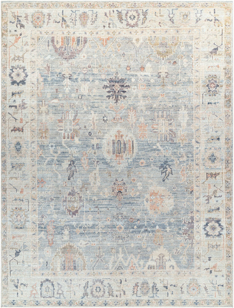 Marlene Charcoal/Pale Blue Machine Woven Rug - 9'11" x 14'