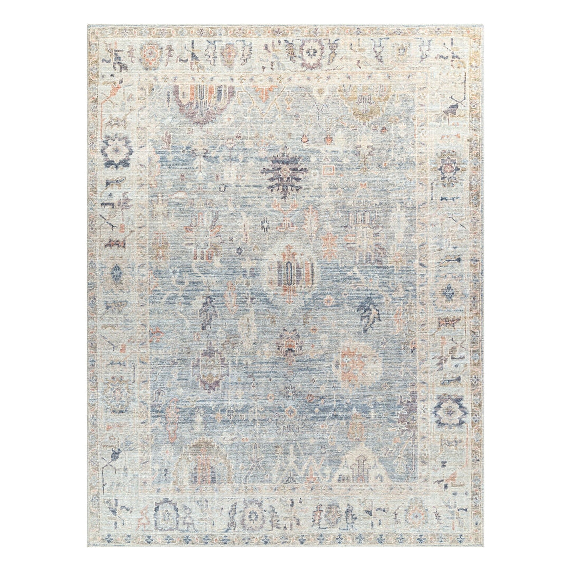 Marlene Charcoal/Pale Blue Machine Woven Rug - 9'11" x 14'