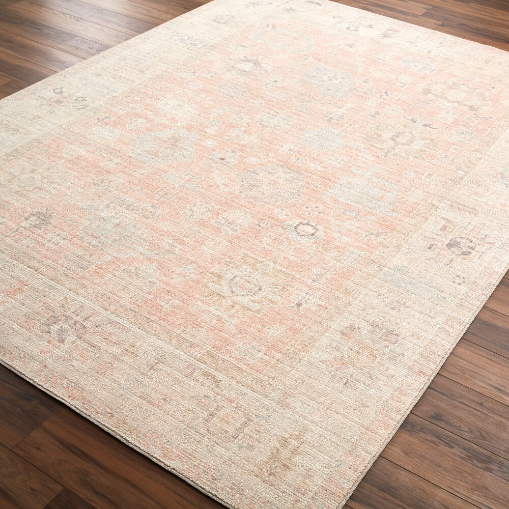 Marlene Charcoal/Tan Machine Woven Rug - corner