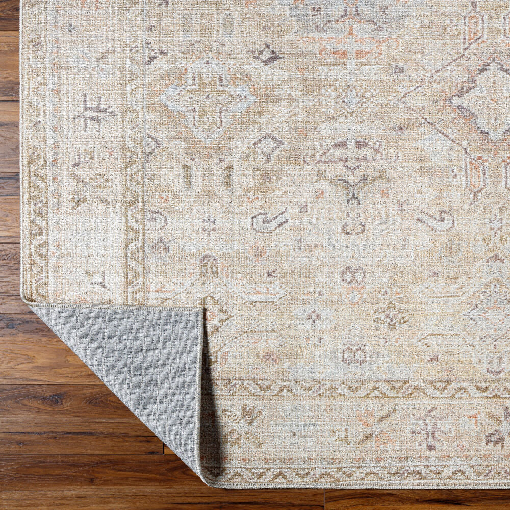 Marlene Cream/Seafoam Machine Woven Rug - fold