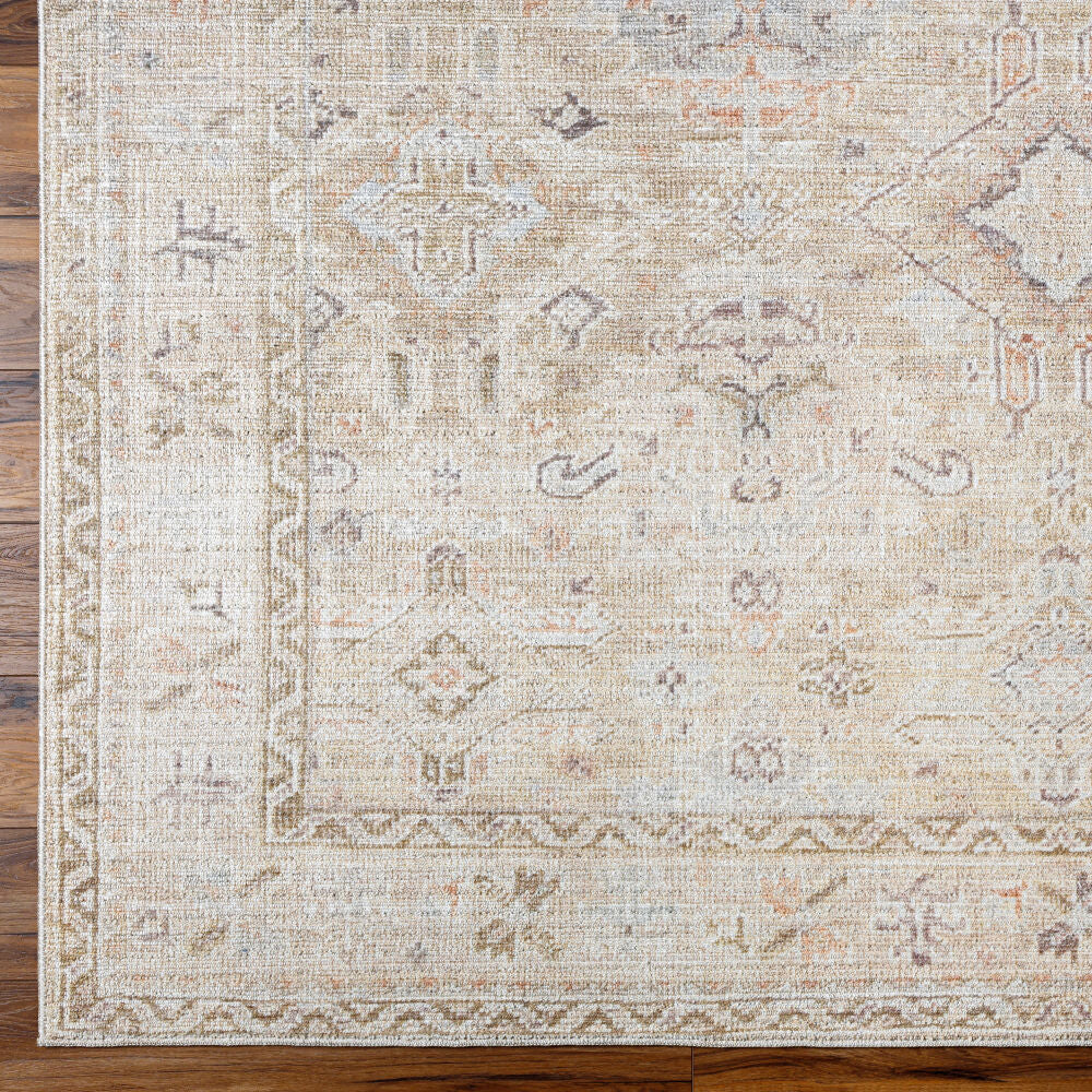 Marlene Cream/Seafoam Machine Woven Rug - overhead
