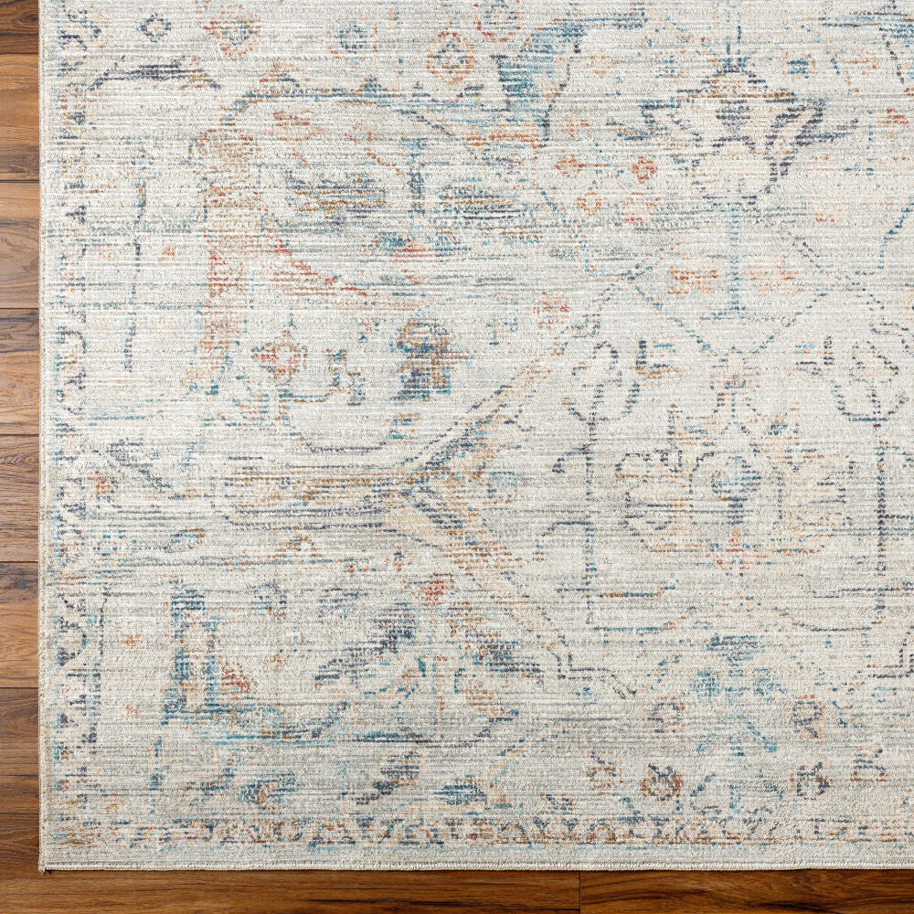 Marlene Black/Rust Machine Woven Rug - overhead