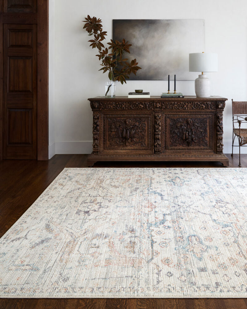 Marlene Black/Rust Machine Woven Rug - styleshot