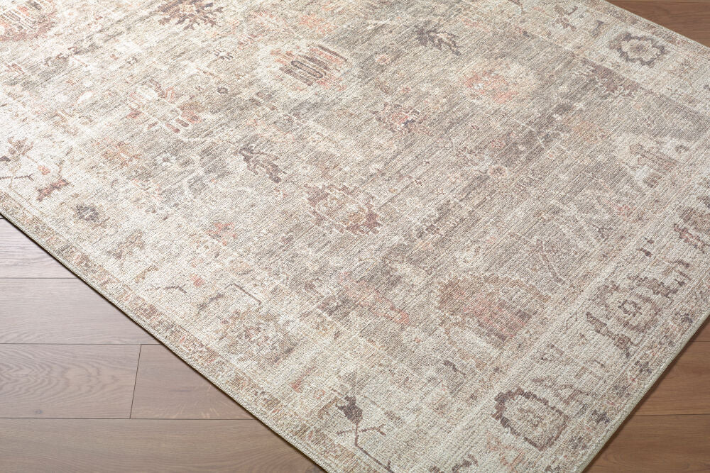 Marlene Camel/Medium Brown Machine Woven Rug - corner