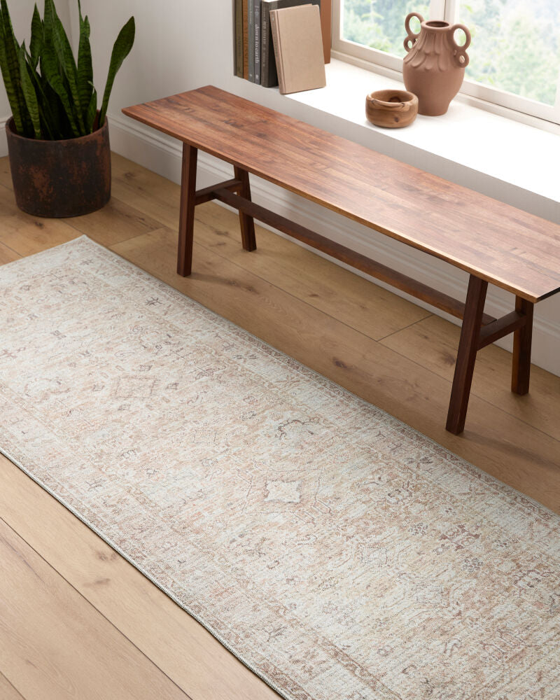 Marlene Cream/Tan Machine Woven Rug - roomscene