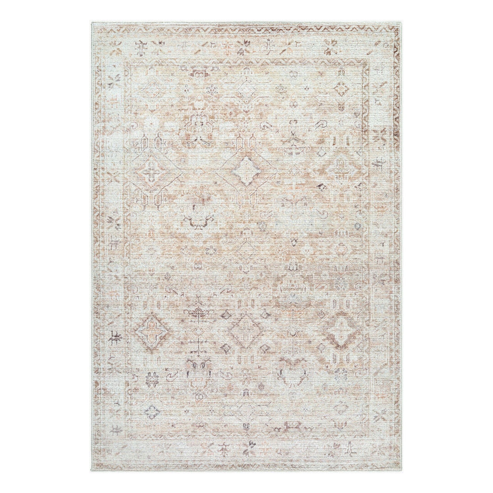 Marlene Cream/Tan Machine Woven Rug - 9'11" x 14'