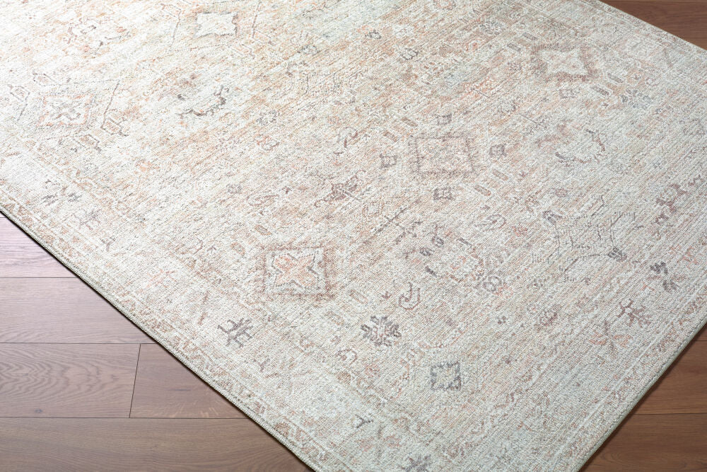 Marlene Cream/Tan Machine Woven Rug - corner