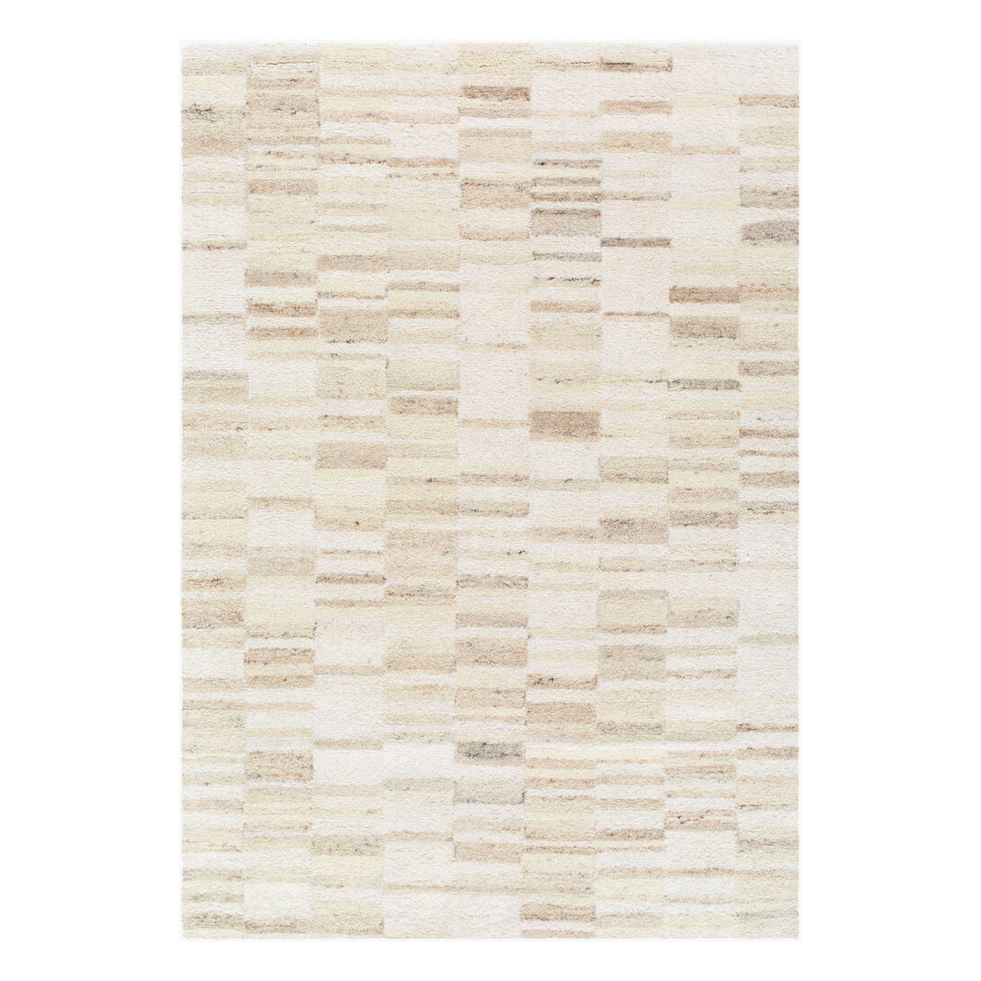 Max Light Gray/Tan Handmade Rug - 2' x 3'