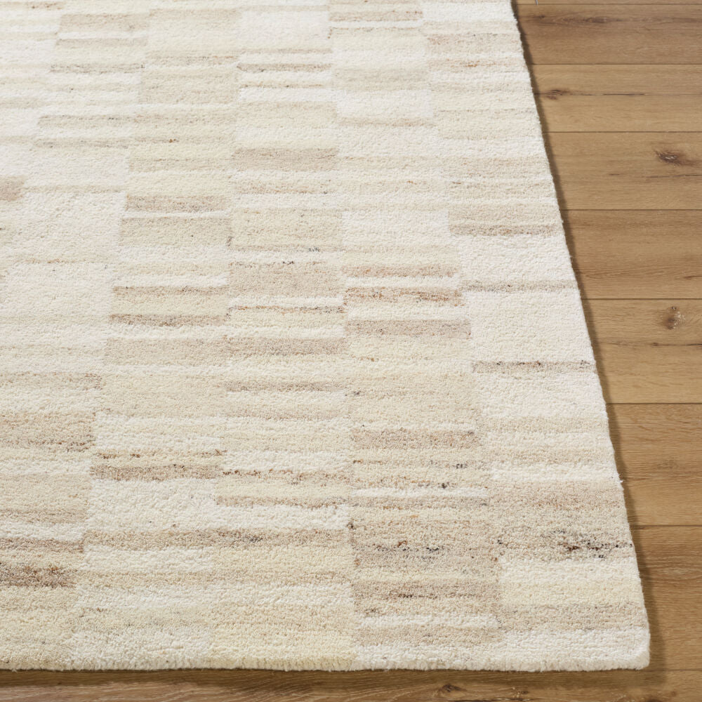 Max Light Gray/Tan Handmade Rug - front