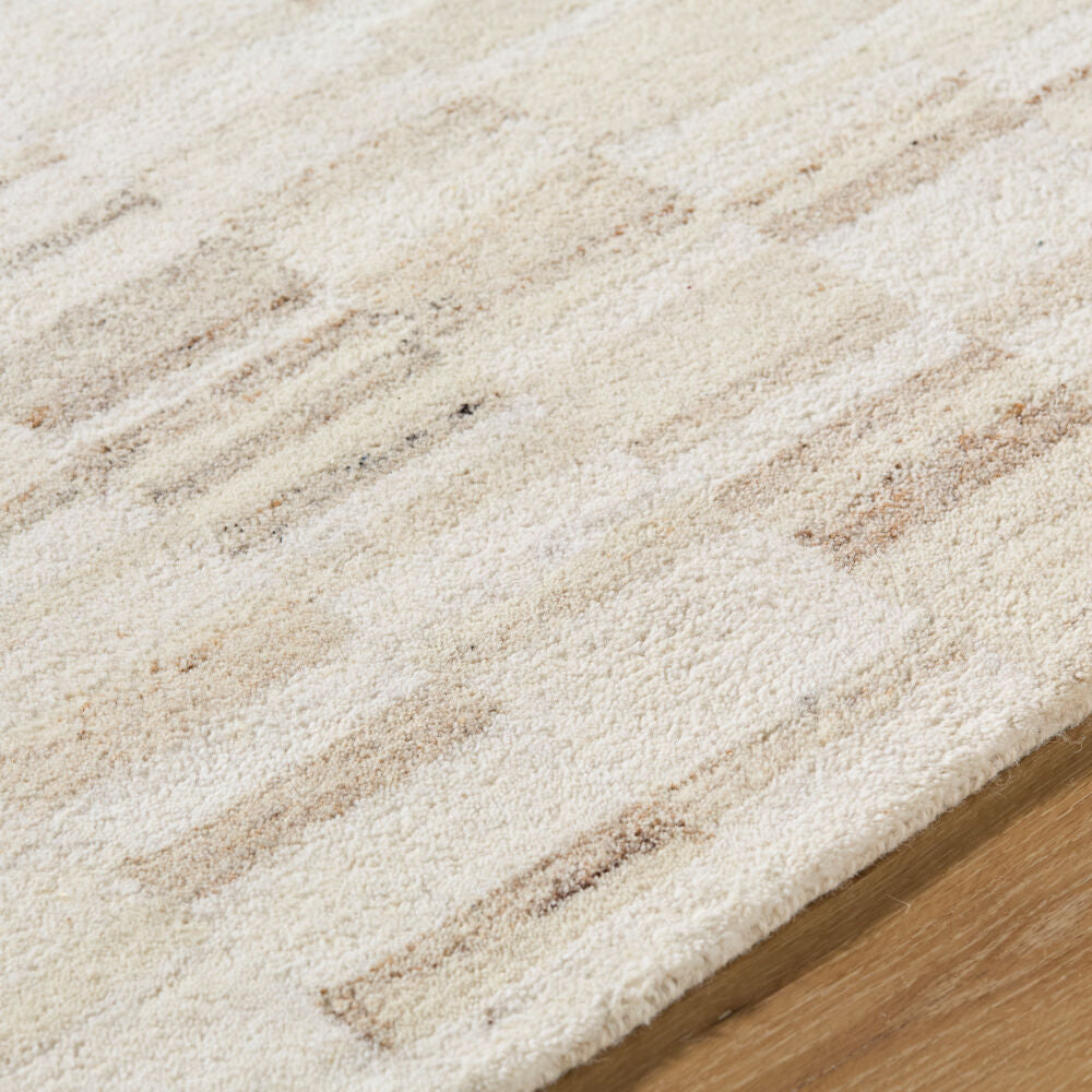 Max Light Gray/Tan Handmade Rug - texture