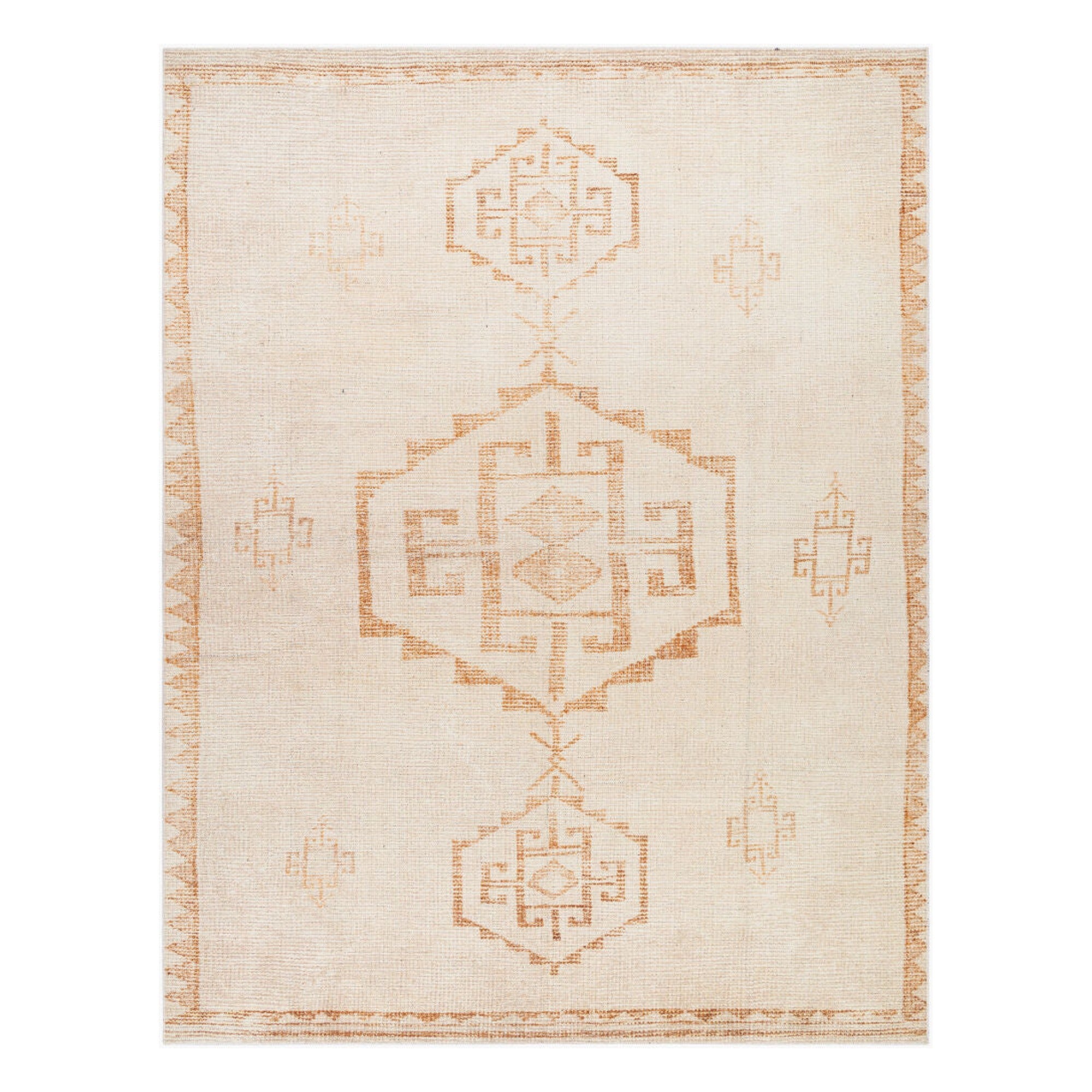 Solana Burnt Orange/Ivory Machine Woven Rug - 2'2" x 3'9"