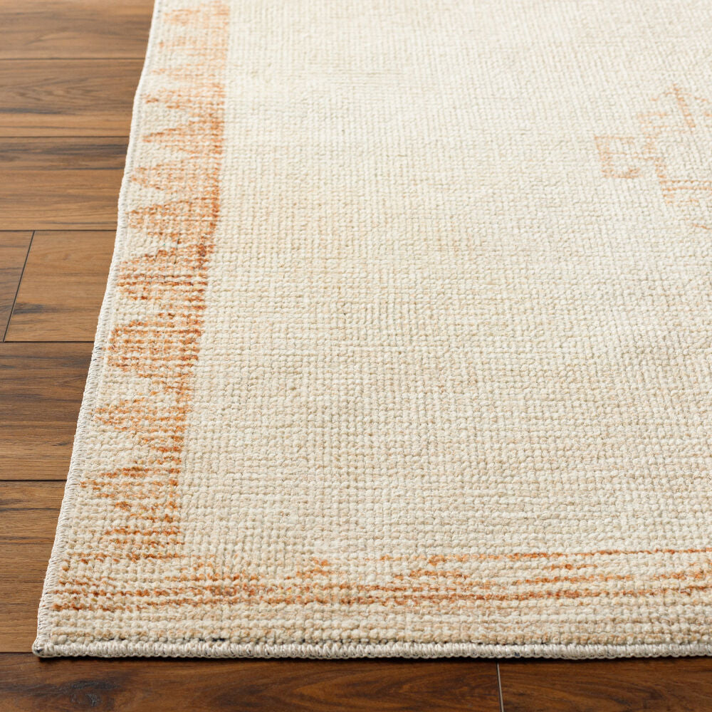 Solana Burnt Orange/Ivory Machine Woven Rug - front