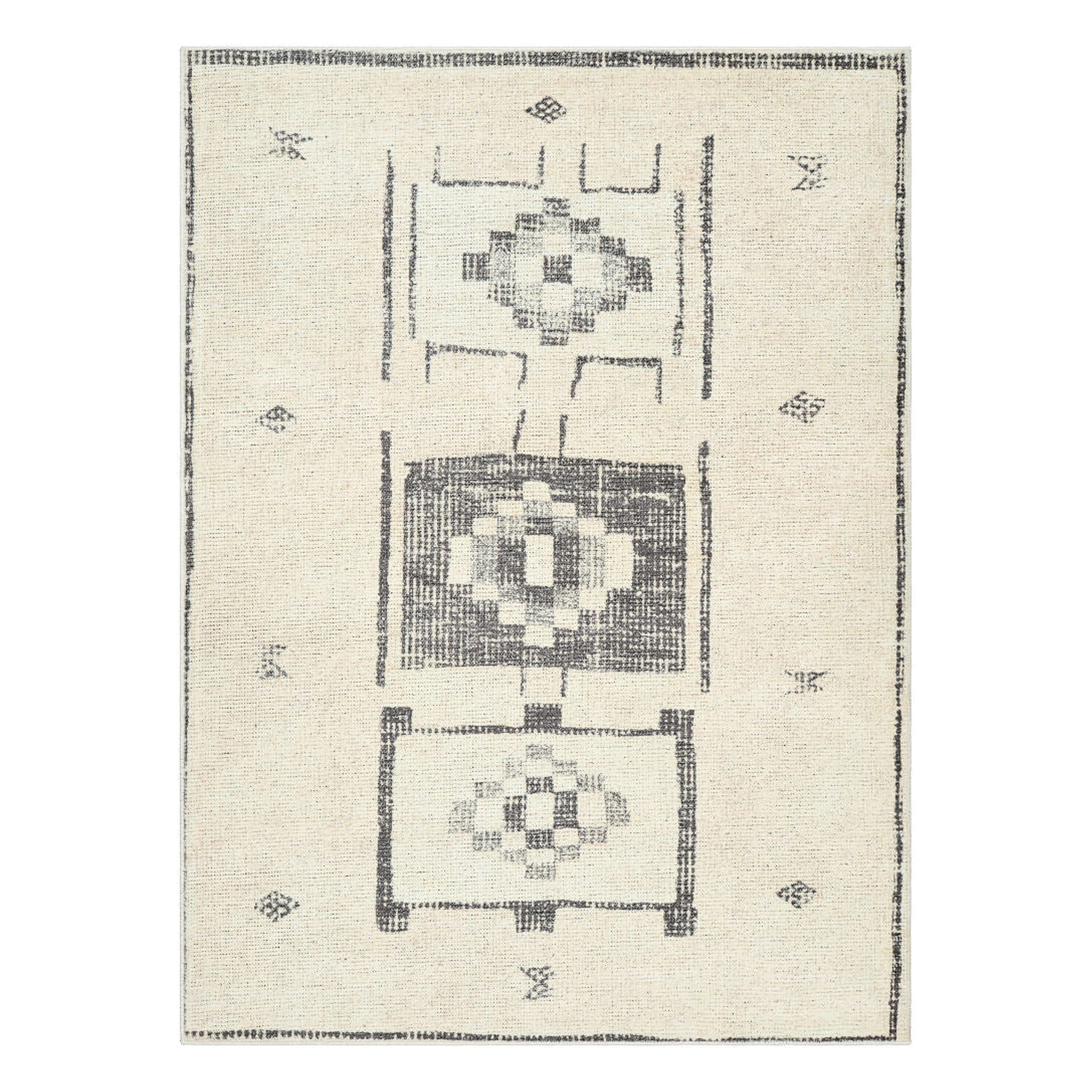 Solana Beige/Ivory Machine Woven Rug BOOC-2302 - 2'2" x 3'9"