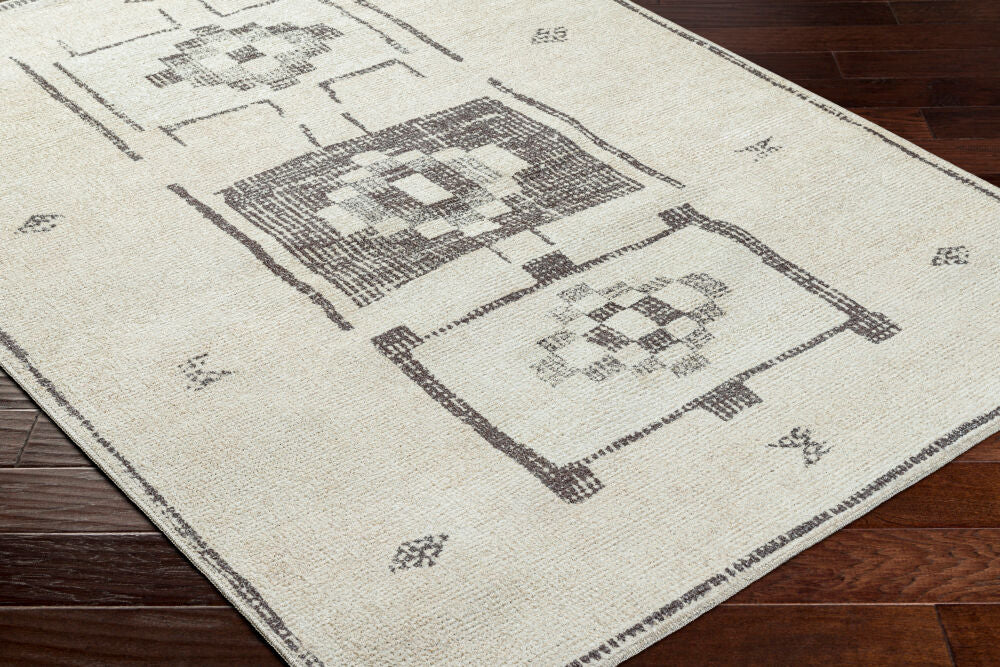 Solana Beige/Ivory Machine Woven Rug BOOC-2302 - corner