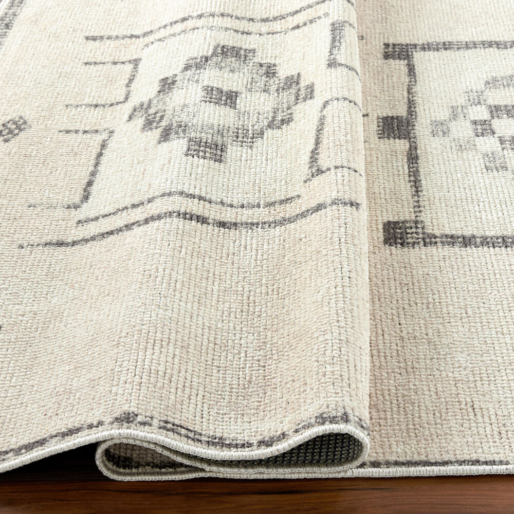 Solana Beige/Ivory Machine Woven Rug BOOC-2302 - fold