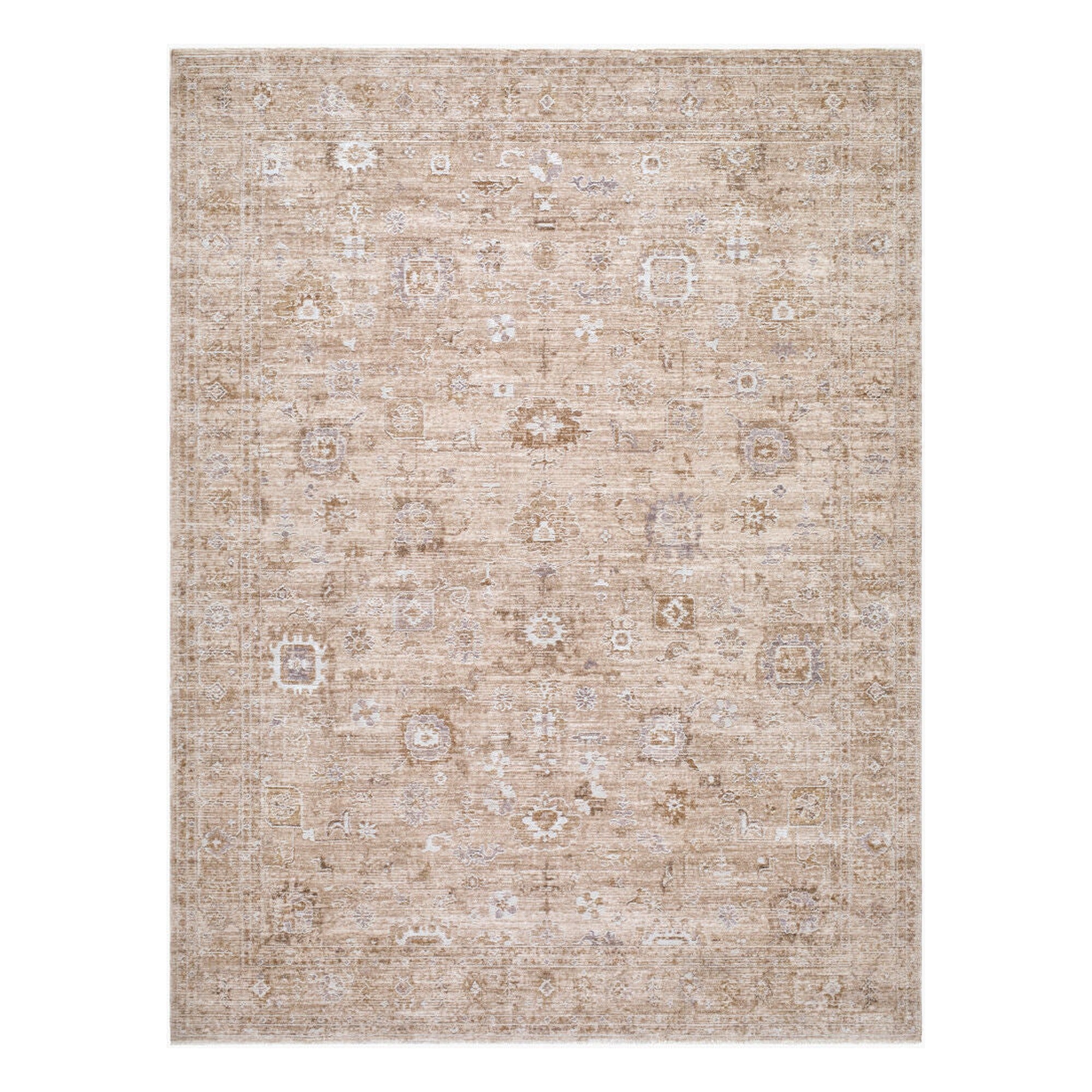 Penny Brown/Tan Machine Woven Rug BOPE-2300 - 5'3" x 7'