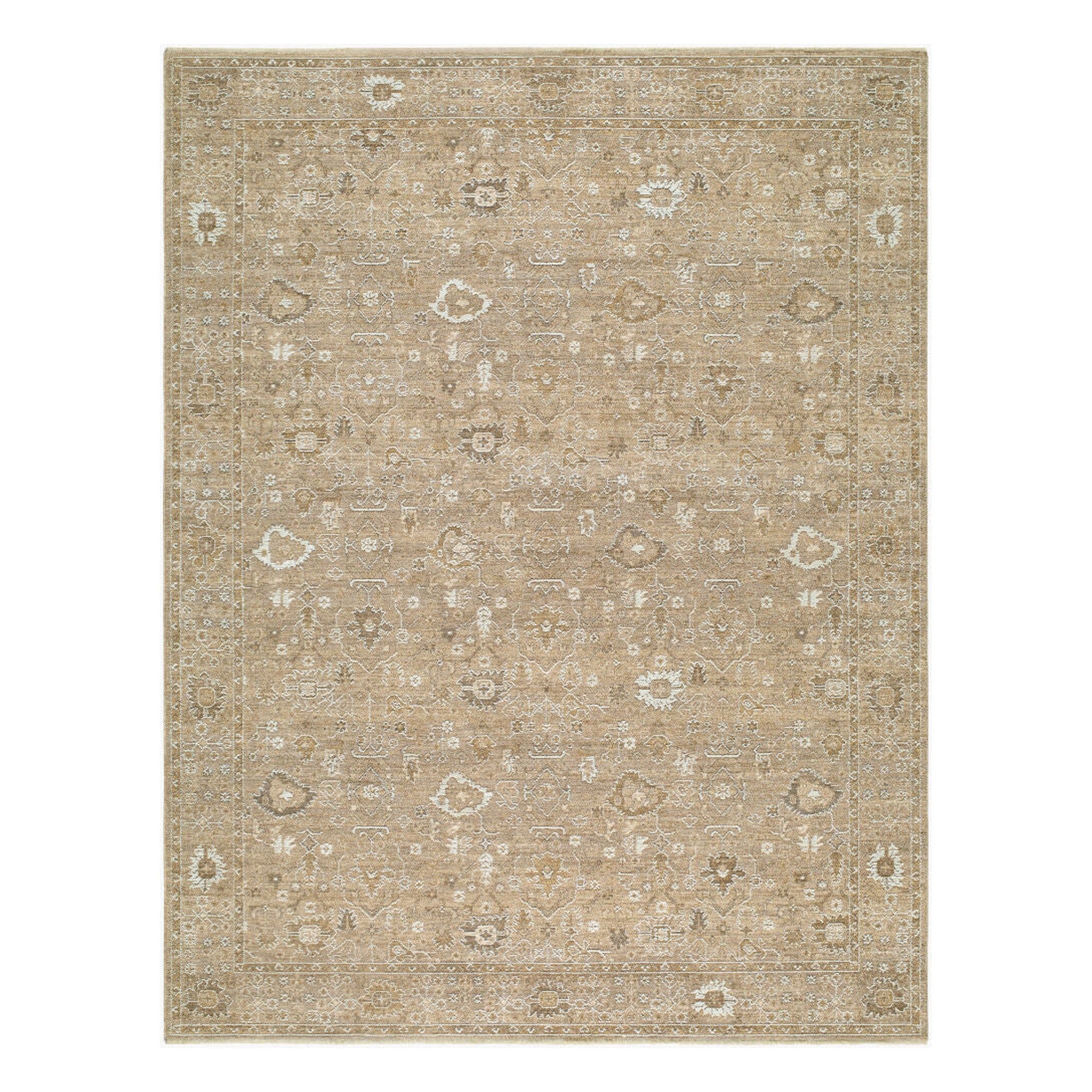 Penny Ivory/Tan Machine Woven Rug BOPE-2301 - 5'3" x 7'