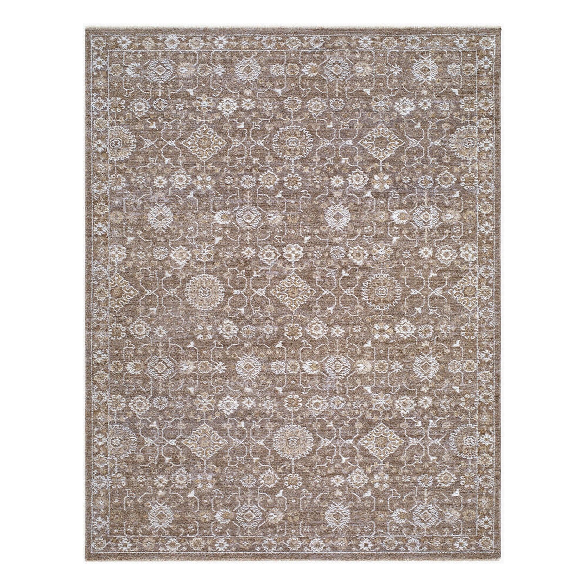 Penny Brown/Tan Machine Woven Rug BOPE-2302 - 5'3" x 7'