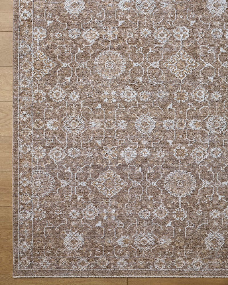 Penny Brown/Tan Machine Woven Rug BOPE-2302 - overhead