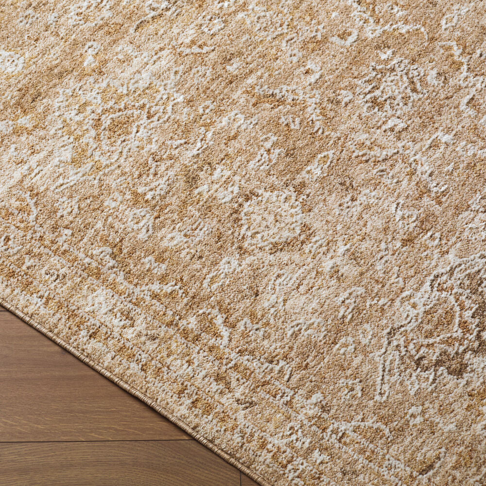 Penny Brown/Tan Machine Woven Rug BOPE-2303 - corner