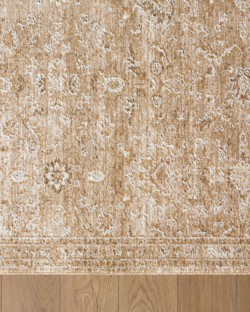 Penny Brown/Tan Machine Woven Rug BOPE-2303 - overhead