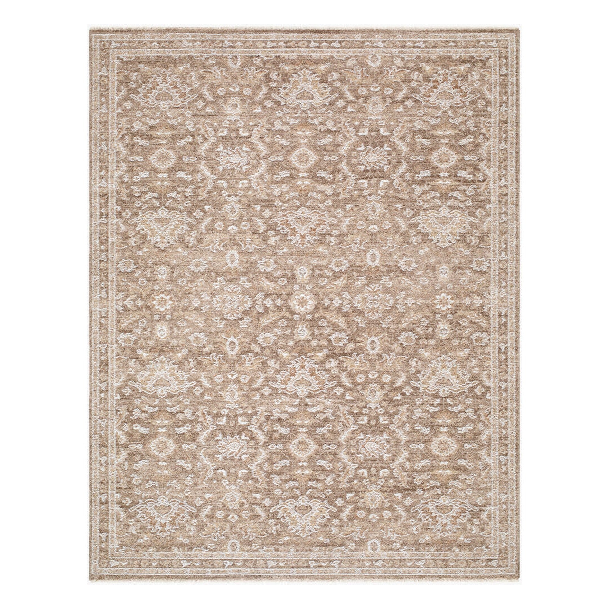 Penny Ivory/Tan Machine Woven Rug BOPE-2304 - 5'3" x 7'