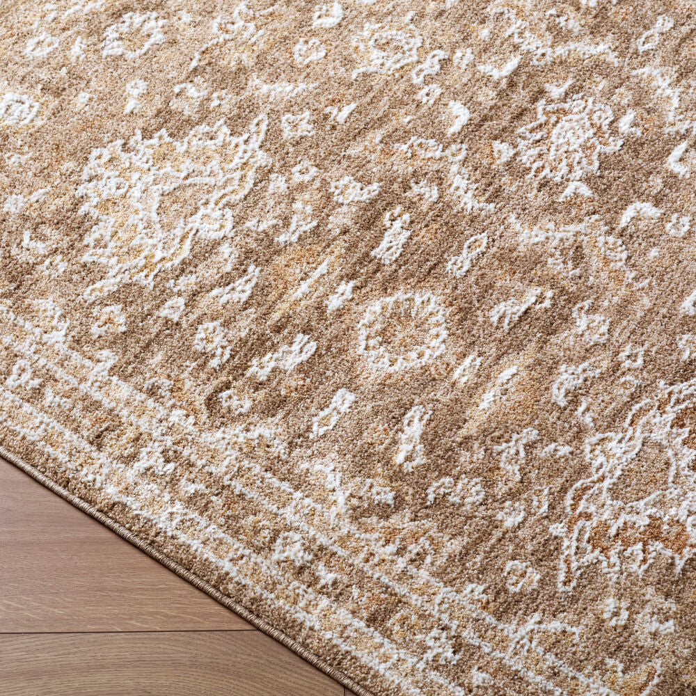 Penny Ivory/Tan Machine Woven Rug BOPE-2304 - corner