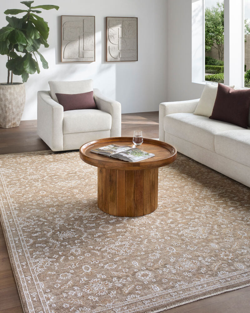 Penny Ivory/Tan Machine Woven Rug BOPE-2304 - roomscene