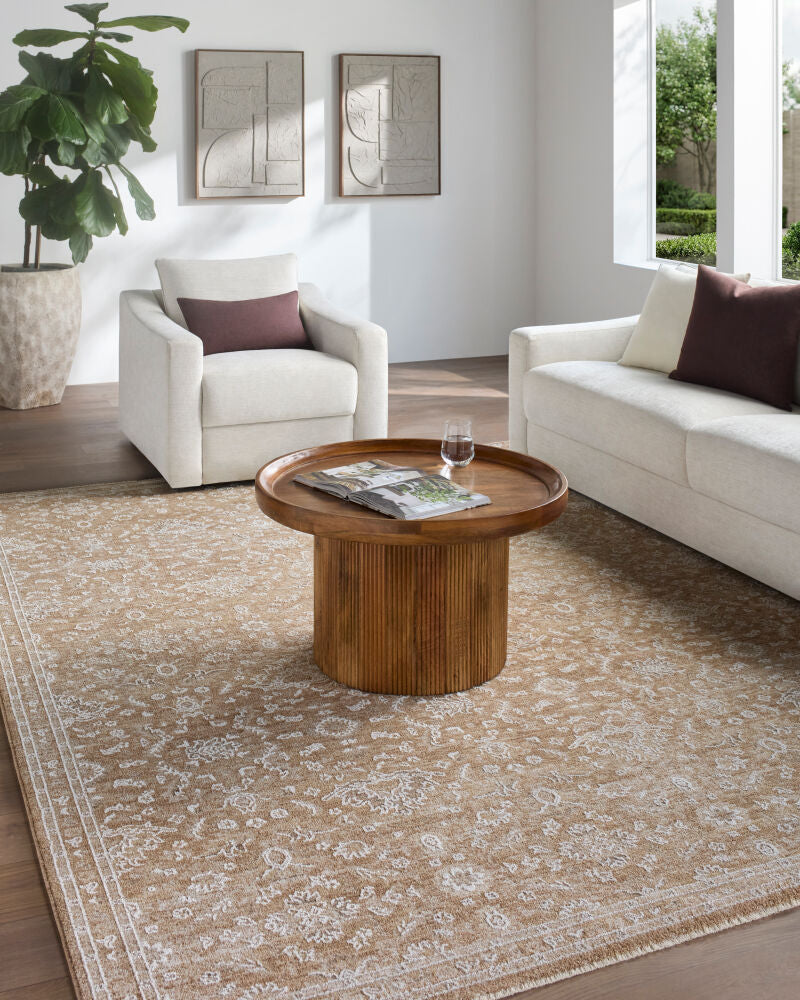 Penny Ivory/Tan Machine Woven Rug BOPE-2305 - roomscene