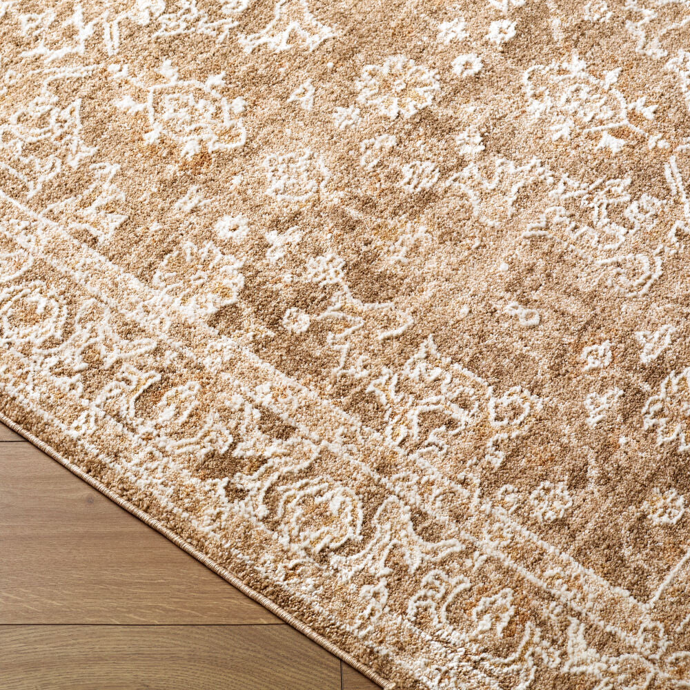 Penny Ivory/Tan Machine Woven Rug BOPE-2306 - corner