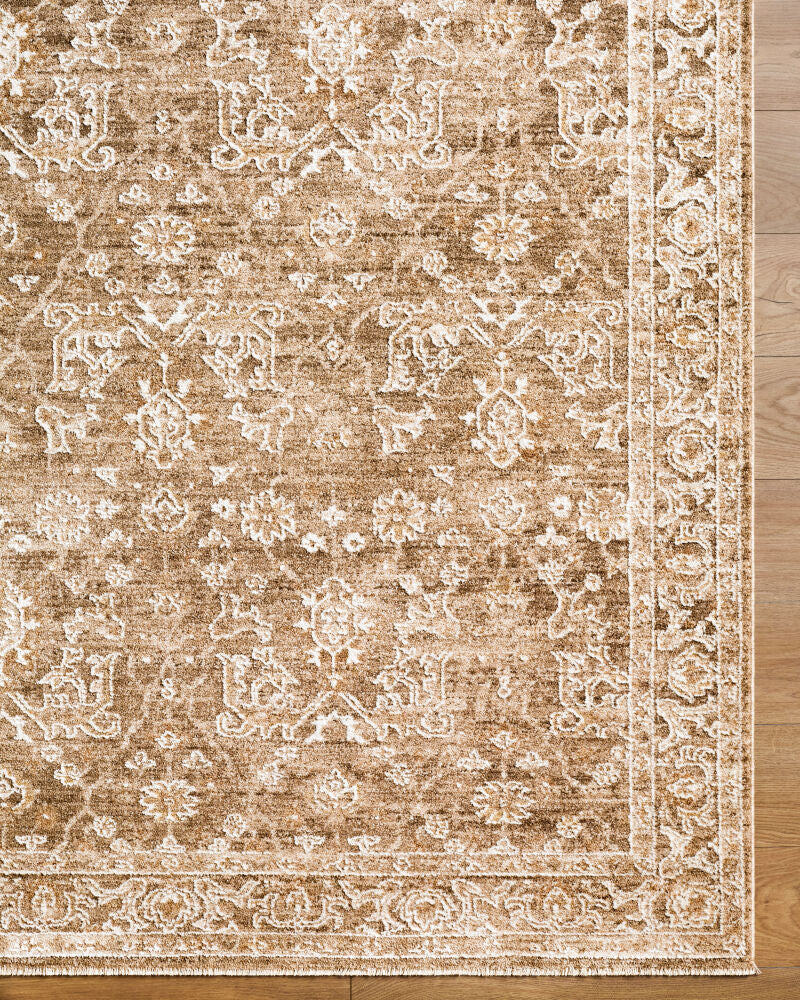 Penny Ivory/Tan Machine Woven Rug BOPE-2306 - overhead