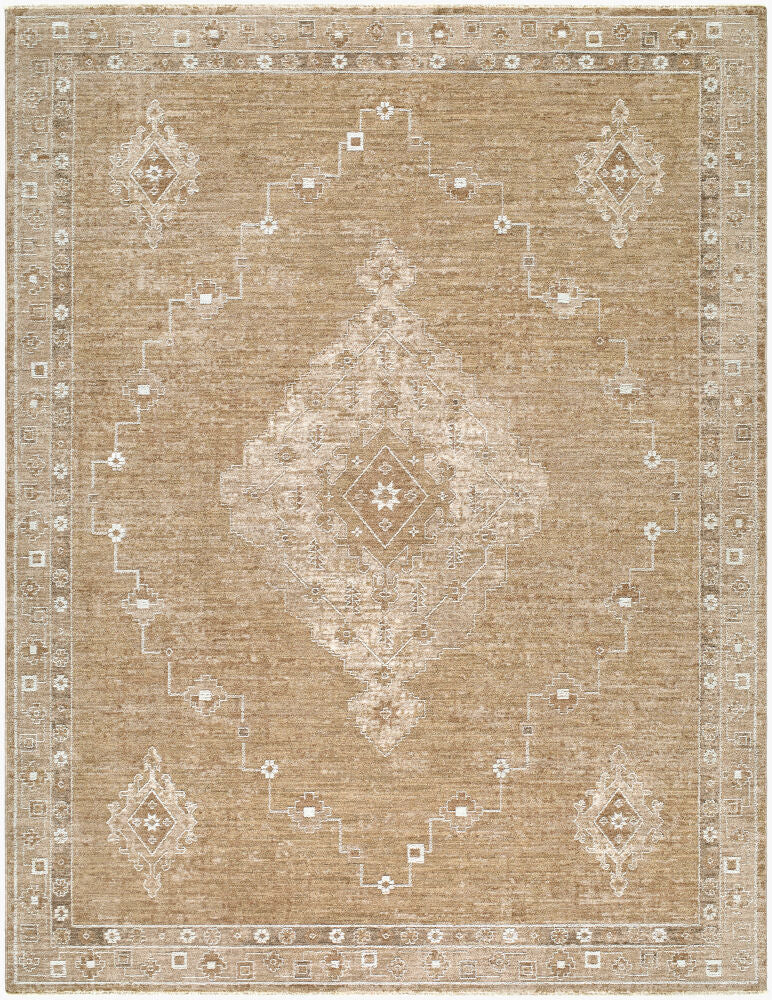 Penny Ivory/Tan Machine Woven Rug BOPE-2307 - 5'3" x 7'