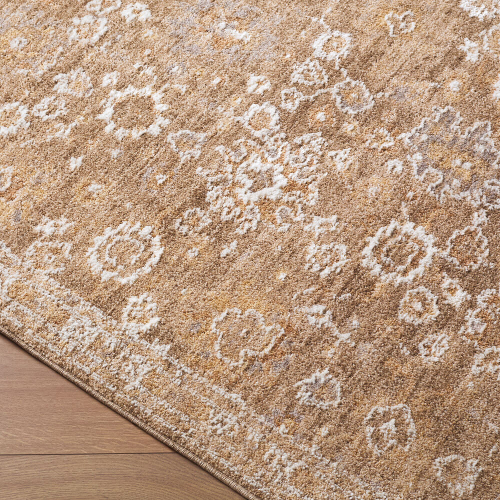 Penny Ivory/Tan Machine Woven Rug BOPE-2308 - corner