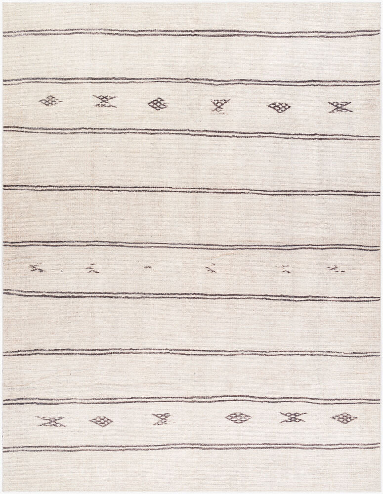 Rivi Black/Medium Brown Machine Woven Rug - 2'2" x 3'9"