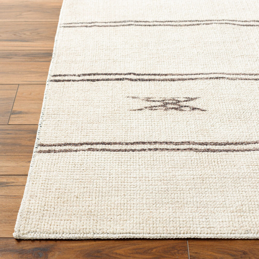 Rivi Black/Medium Brown Machine Woven Rug - front