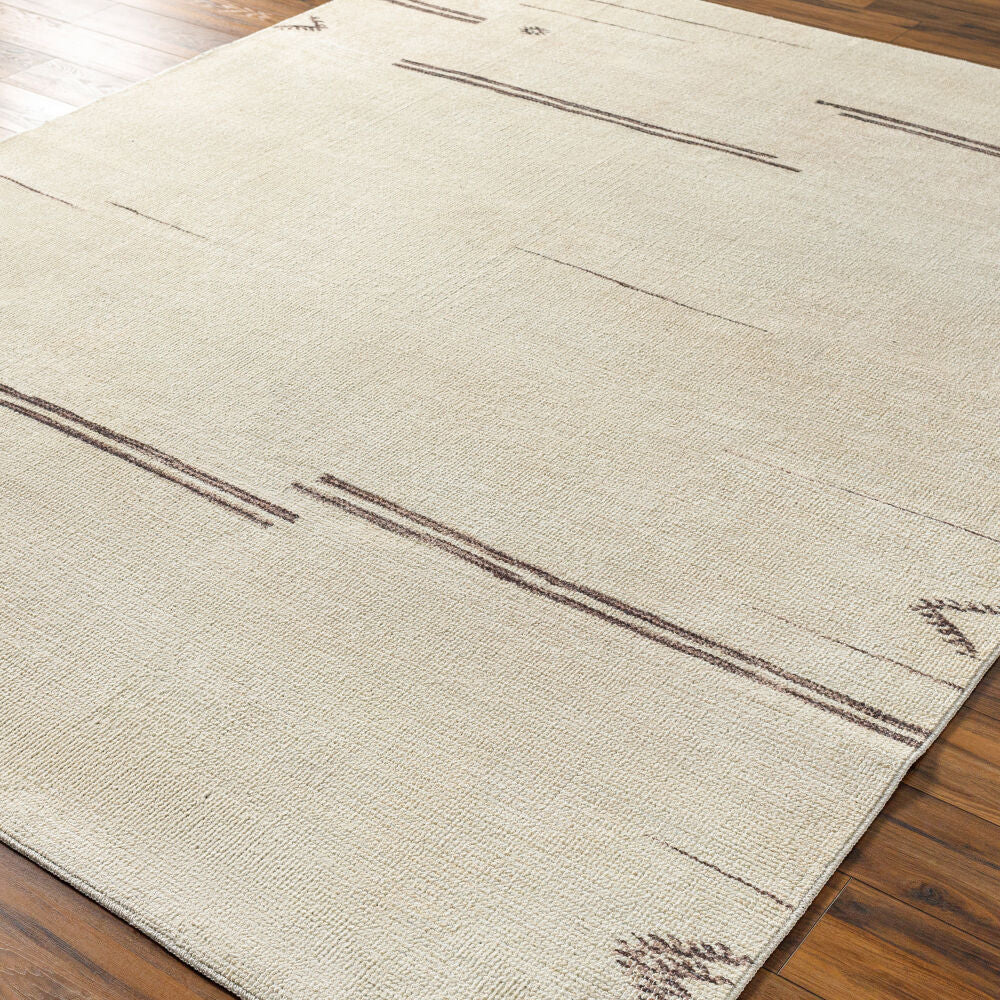 Rivi Charcoal/Medium Gray Machine Woven Rug - corner