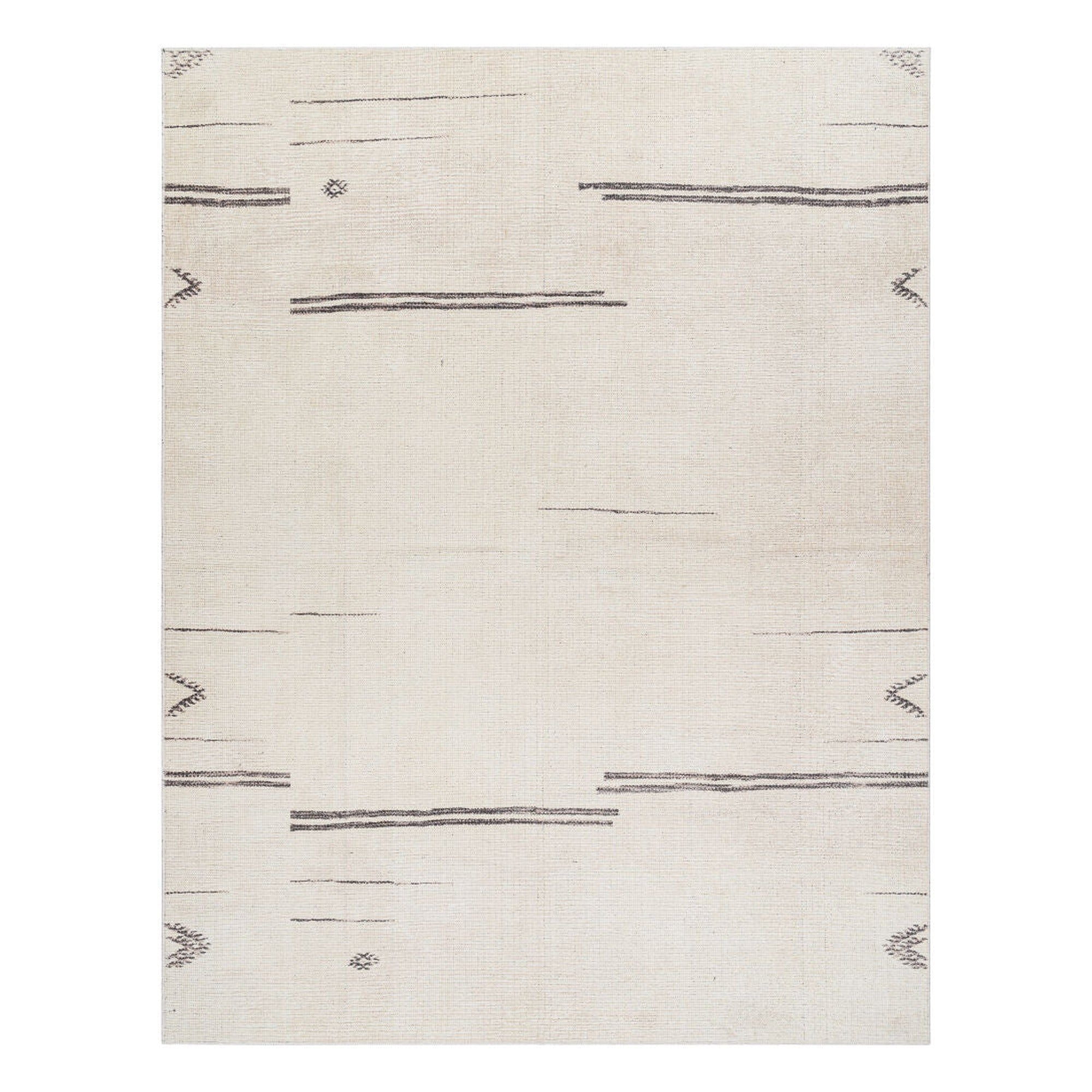 Rivi Charcoal/Medium Gray Machine Woven Rug - 2'2" x 3'9"