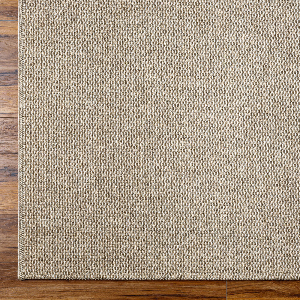 Birdie Deep Teal/Tan Machine Woven Rug - overhead