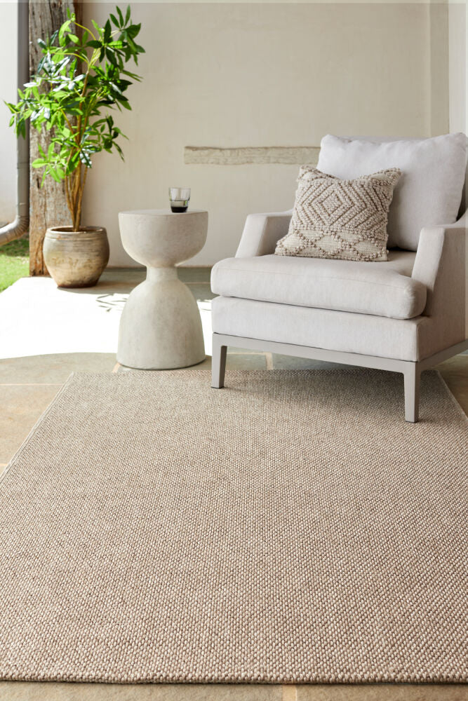 Birdie Deep Teal/Tan Machine Woven Rug - roomscene