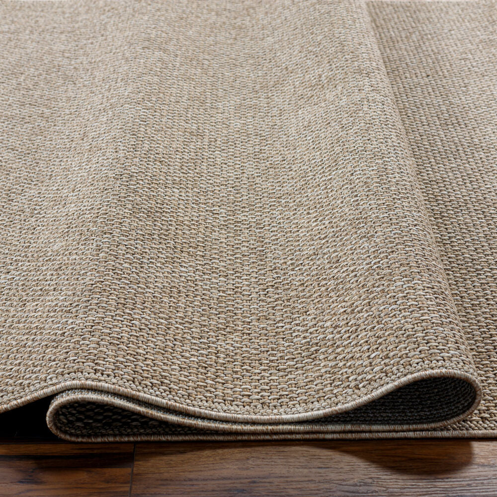 Birdie Deep Teal/Tan Machine Woven Rug - texture